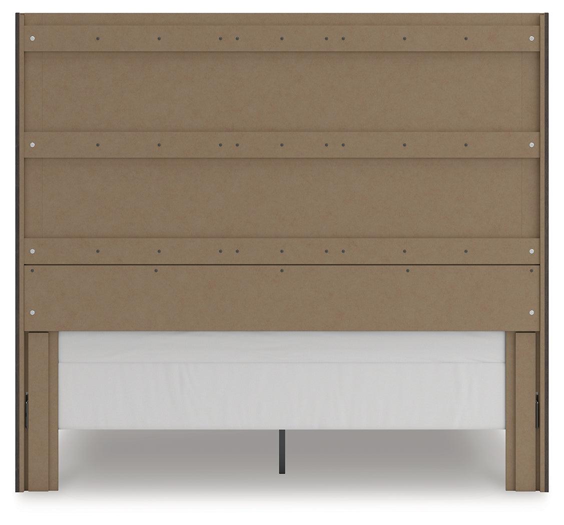 Fraluna Charcoal King Panel Storage Bed