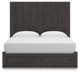 Fraluna Charcoal King Panel Storage Bed