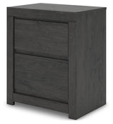 Fraluna Charcoal Panel Bedroom Set angled view