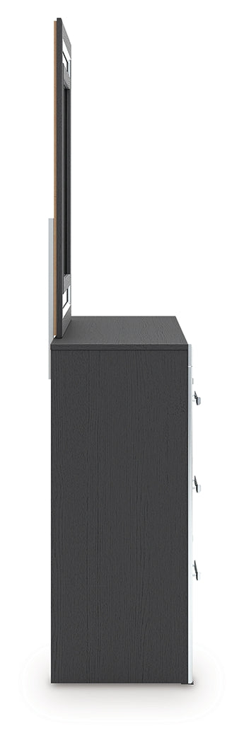 Zuraleus Black Dresser and Mirror