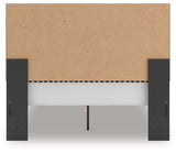 Zuraleus Black Queen Upholstered Panel Platform Bed