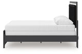 Zuraleus Black Queen Upholstered Panel Bed