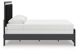 Zuraleus Black Queen Upholstered Panel Bed