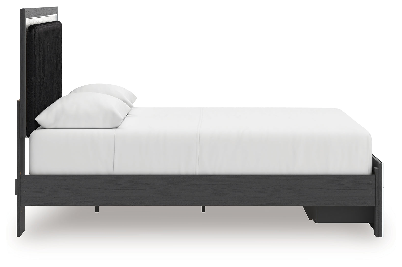 Zuraleus Black Queen Upholstered Panel Storage Bed
