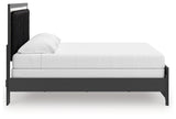 Zuraleus Black King Upholstered Panel Bed