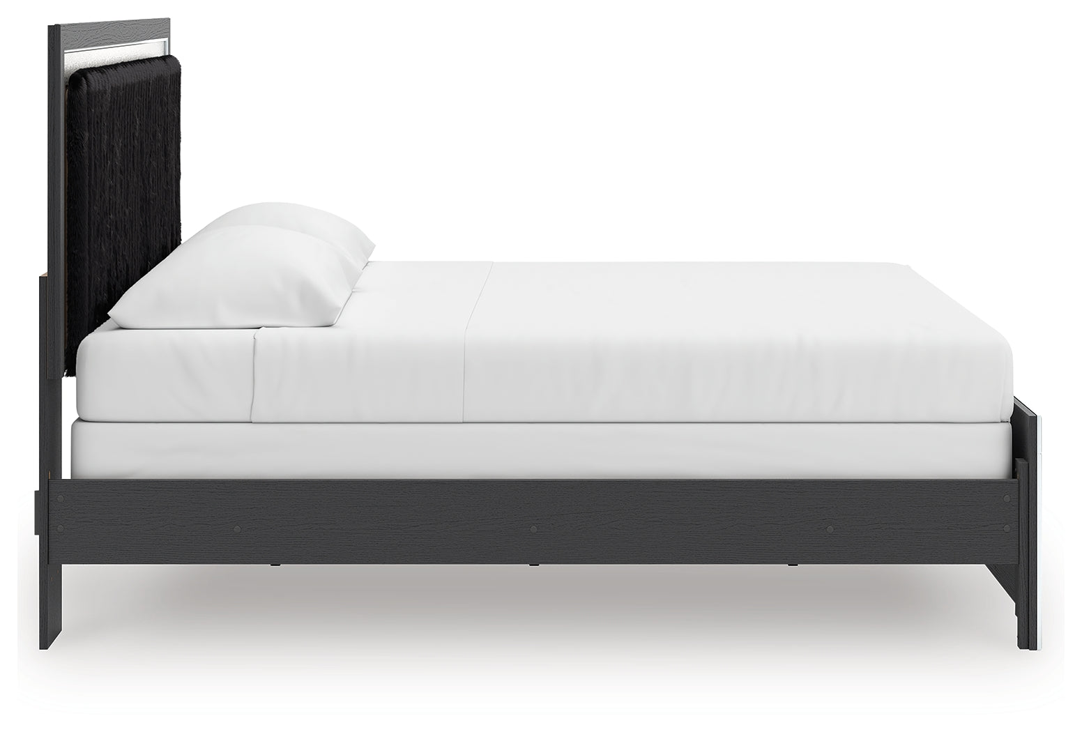 Zuraleus Black King Upholstered Panel Bed