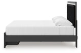 Zuraleus Black King Upholstered Panel Storage Bed