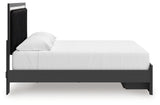 Zuraleus Black King Upholstered Panel Storage Bed
