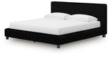 Zuraleus Black King Upholstered Bed