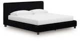 Zuraleus Black King Upholstered Bed