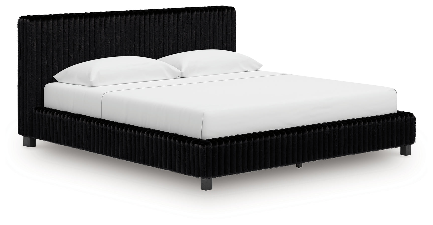 Zuraleus Black King Upholstered Bed