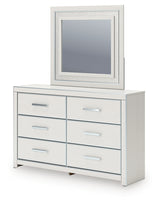 Zuraleus White Dresser and Mirror