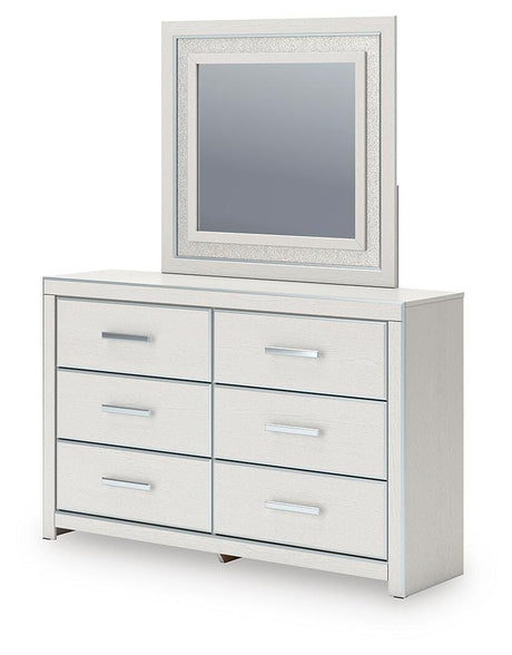 Zuraleus White Upholstered Panel Platform Platform Upholstered Bedroom Set 2 angled view
