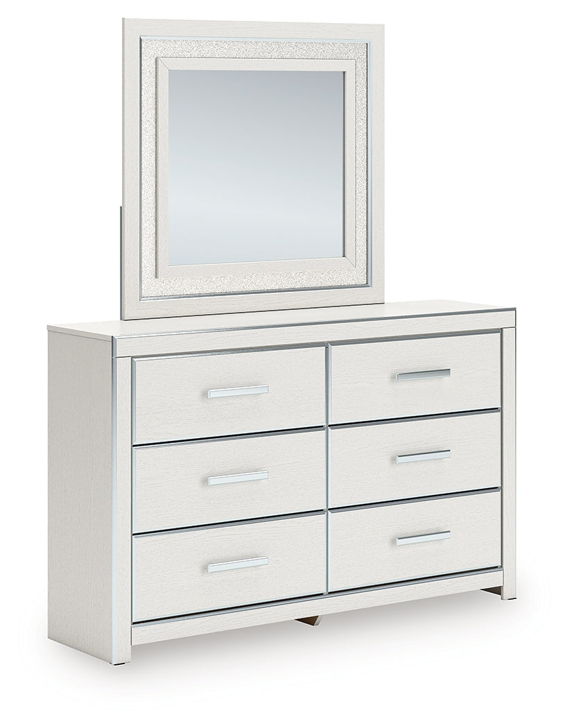 Zuraleus White Dresser and Mirror