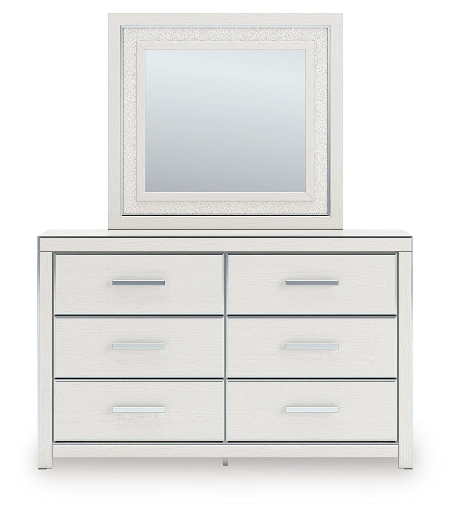 Zuraleus White Dresser and Mirror