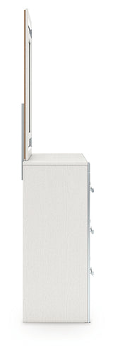 Zuraleus White Dresser and Mirror