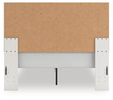 Zuraleus White Queen Upholstered Panel Platform Bed