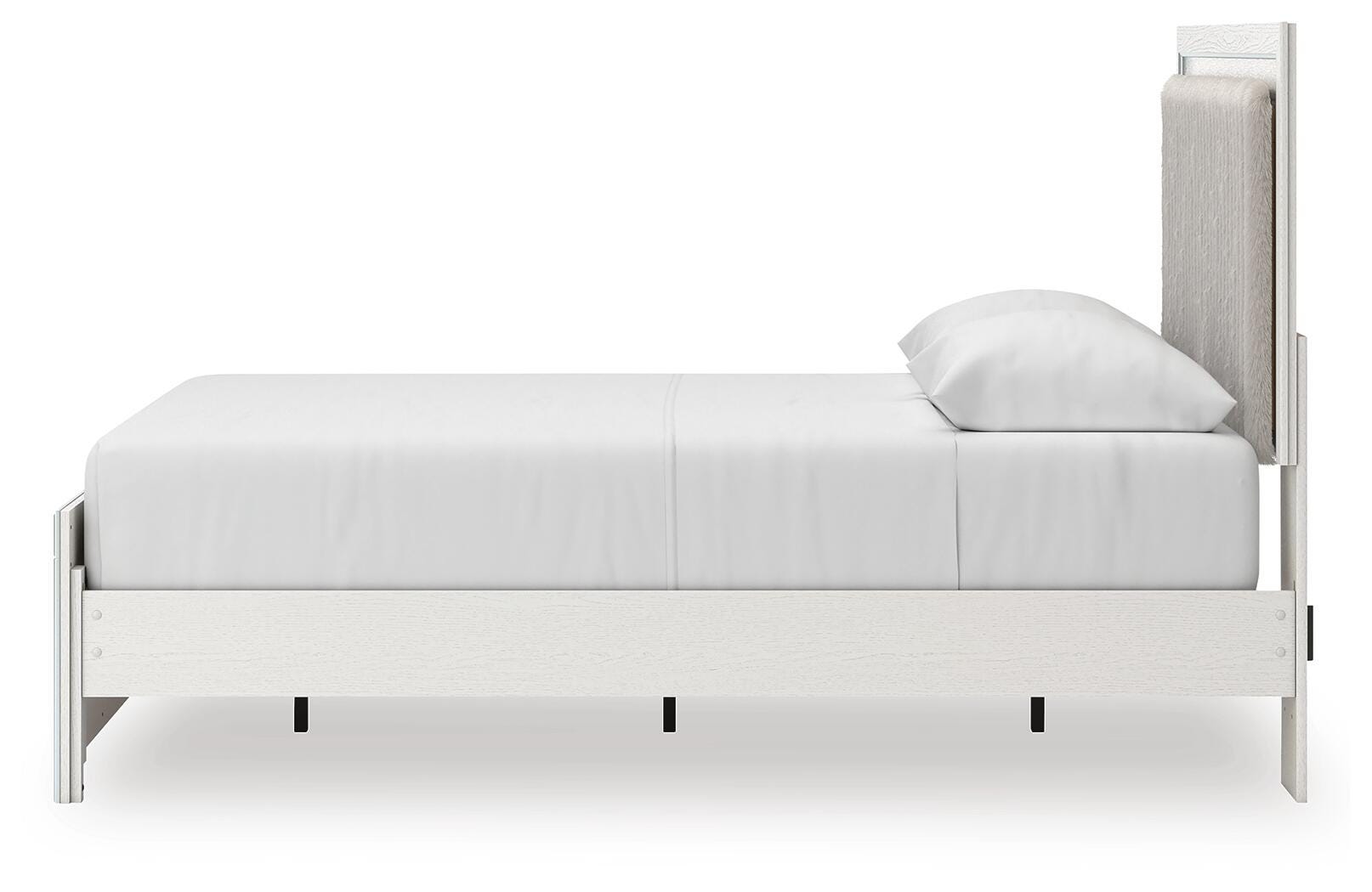 Zuraleus White Upholstered Panel Platform Platform Upholstered Bedroom Set 2 view 8
