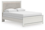 Zuraleus White Upholstered Panel Bedroom Set 2 angled view