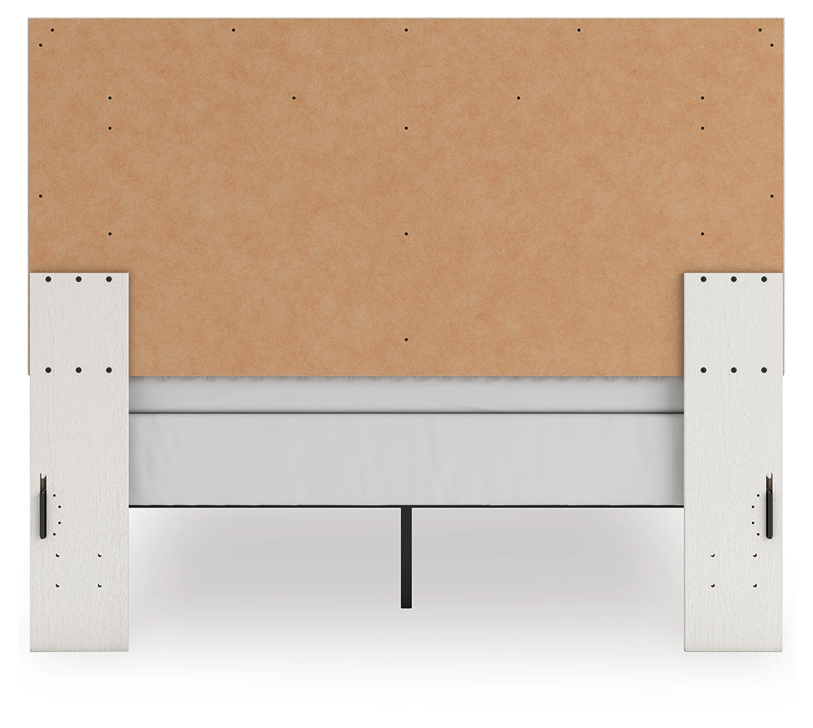 Zuraleus White Queen Upholstered Panel Bed