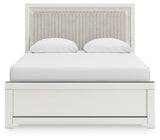 Zuraleus White Queen Upholstered Panel Bed