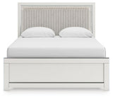 Zuraleus White Upholstered Panel Bedroom Set 2 view 3