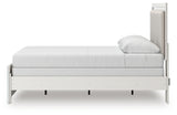 Zuraleus White Queen Upholstered Panel Bed