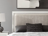 Zuraleus White Queen Upholstered Panel Storage Bed