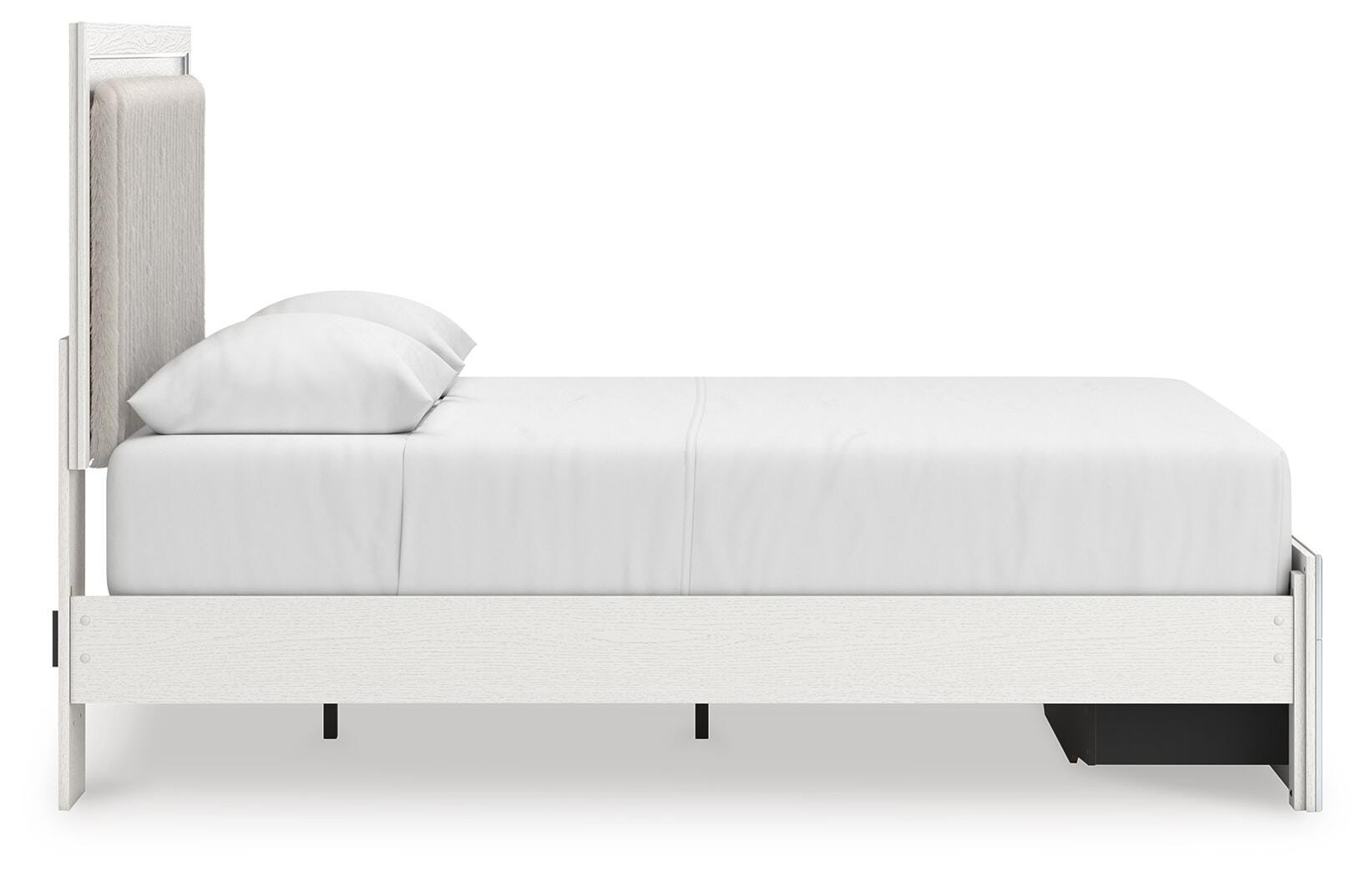 Zuraleus White Upholstered Panel Platform Storage Bedroom Set view 6