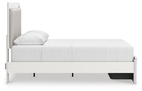 Zuraleus White Upholstered Panel Platform Storage Bedroom Set view 6
