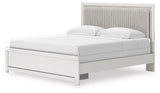 Zuraleus White King Upholstered Panel Bed