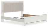 Zuraleus White King Upholstered Panel Bed