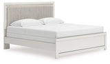Zuraleus White King Upholstered Panel Bed