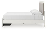 Zuraleus White King Upholstered Panel Storage Bed