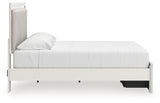 Zuraleus White King Upholstered Panel Storage Bed