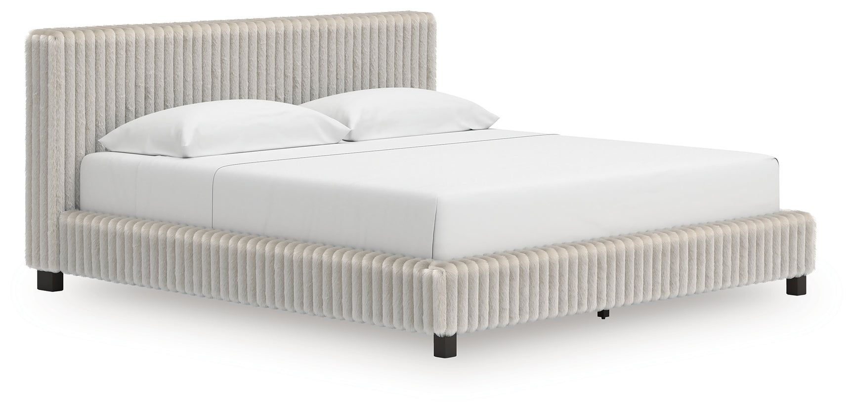 Zuraleus White King Upholstered Bed