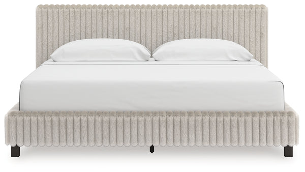 Zuraleus White King Upholstered Bed