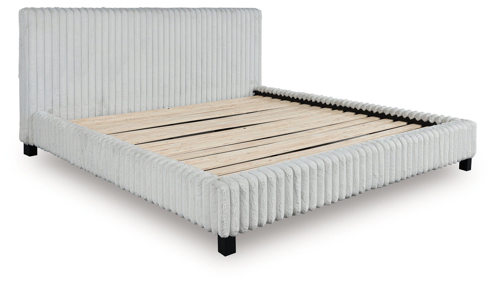 Zuraleus White King Upholstered Bed