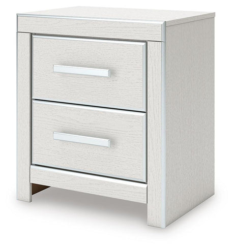 Zuraleus White Upholstered Panel Bedroom Set 2 angled view