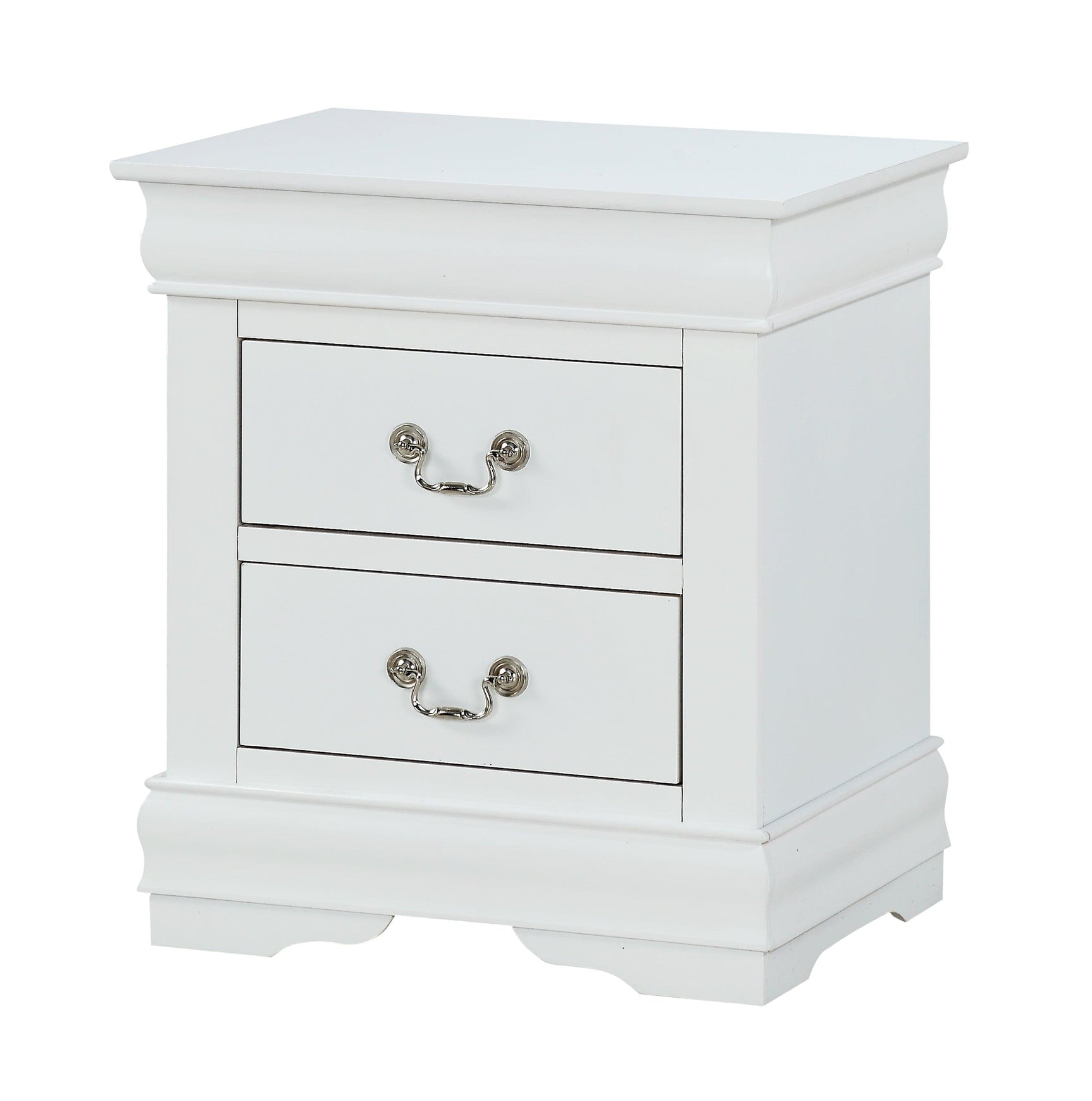 Louis Philip Dresser White, Modern Wood Veneers, Classic Spacious 6 Drawers - Ella Furniture