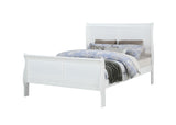 Louis Philip White Classic And Modern, Solid Hardwood Twin Sleigh Bed - Ella Furniture