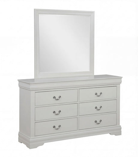 Louis Philip Greige Dresser and Mirror from Ella Furniture