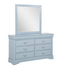 Louis Philip Blue Dresser and Mirror from Ella Furniture