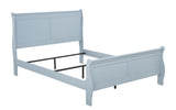 Louis Philip Blue Sleigh Panel Bedroom Set view 4