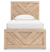Sanginlane Tan Twin Panel Bed