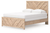 Sanginlane Tan Queen Panel Bed
