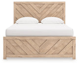 Sanginlane Tan Queen Panel Bed