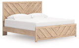 Sanginlane Tan King Panel Bed