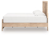 Sanginlane Tan King Panel Bed