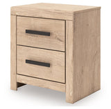 Sanginlane Tan Nightstand